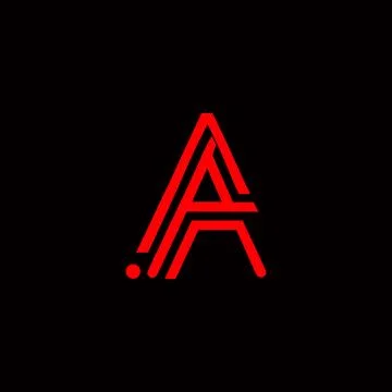 Initial abstract digital alphabet 'A' letter logo. Minimalist typography Stock Illustration