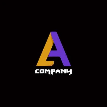 Initial abstract digital alphabet 'A' letter logo. Minimalist typography Stock Illustration
