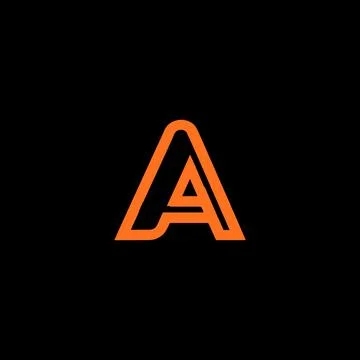 Initial abstract digital alphabet 'A' letter logo. Minimalist typography Stock Illustration