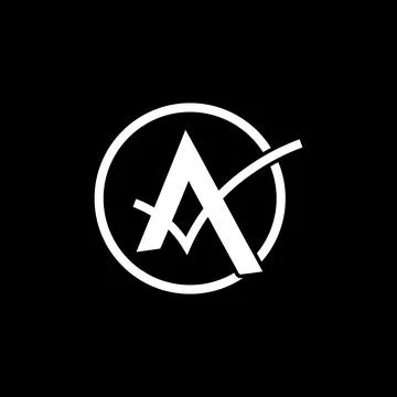 Initial abstract digital alphabet 'A' letter logo. Minimalist typography Stock Illustration