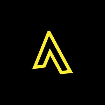 Initial abstract digital alphabet 'A' letter logo. Minimalist typography Stock Illustration