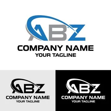 Initial ABZ letter modern typography vector logo design template Stock Illustration