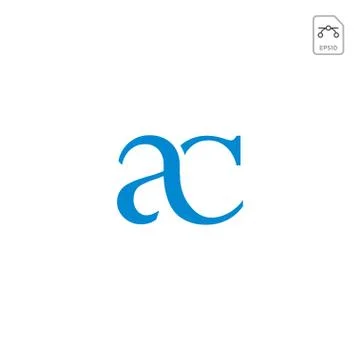 Initial AC, CA, A, C Logo template Stock Illustration