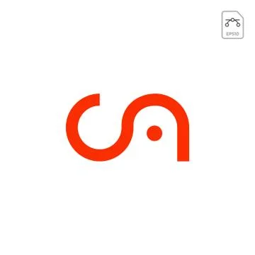 Initial AC, CA, A, C Logo template Stock Illustration