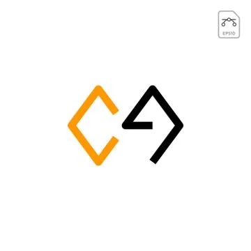 Initial AC, CA, A, C Logo template Stock Illustration