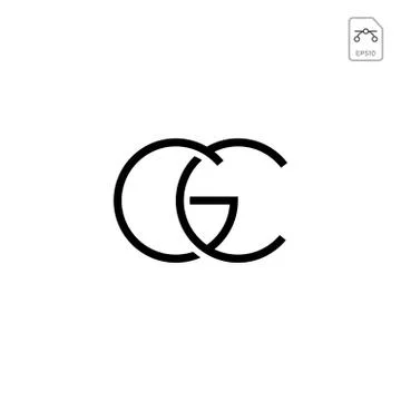 Initial AC, CA, A, C Logo template Stock Illustration