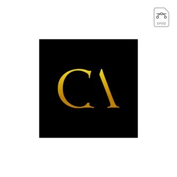 Initial AC, CA, A, C Logo template Stock Illustration