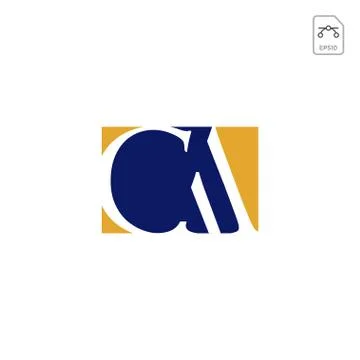 Initial AC, CA, A, C Logo template Stock Illustration