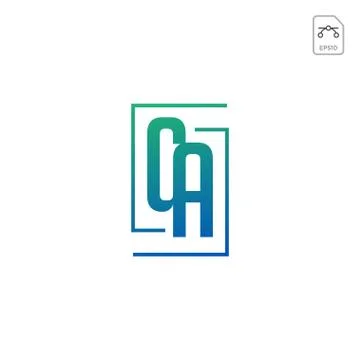 Initial AC, CA, A, C Logo template Stock Illustration