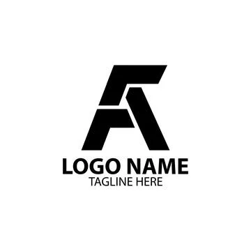 Initial AF modern abstract logo design vector Illustrazione stock