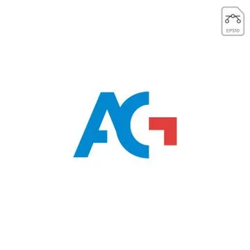 Initial AG logo or symbol business company vector icon isolated Stock Illustration
