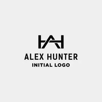 Initial AH logo design monogram identity vector icon Stock Illustration