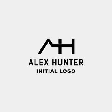 Initial AH logo design monogram identity vector icon Illustrazione stock