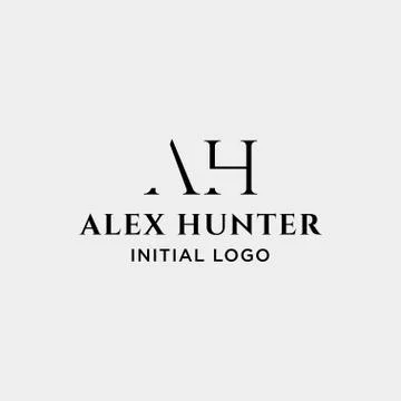 Initial AH logo design monogram identity vector icon Stock Illustration