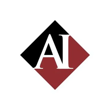 Initial AI rhombus logo vector design Stock Illustration