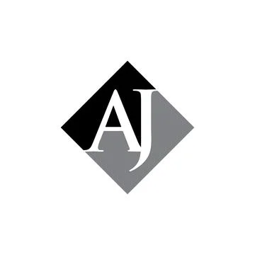 Initial AJ rhombus logo vector design Stock Illustration