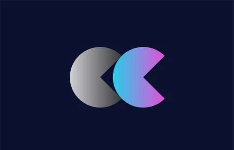 Initial alphabet letter cc c c logo company icon design Stock Illustration