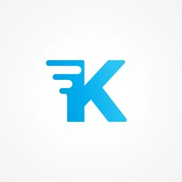 Initial alphabet logo design template. Vector illustration of letter K stre.. Stock-Illustration