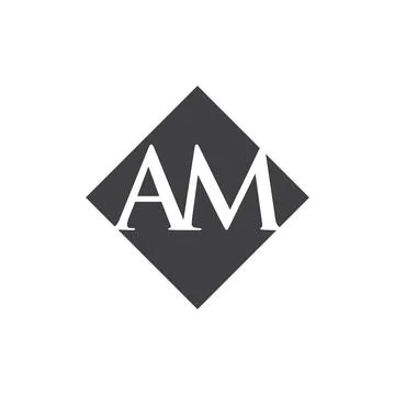 Initial AM rhombus logo vector design Stock Illustration