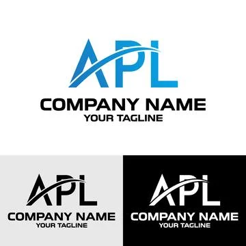 Initial APL letter modern vector typography logo design template Stock Illustration