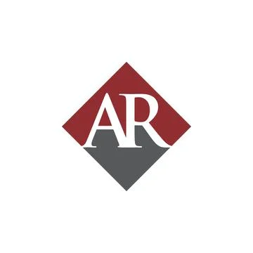 Initial AR rhombus logo vector design Stock Illustration