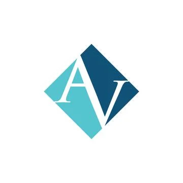 Initial AV rhombus logo vector design Stock Illustration