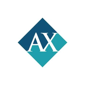 Initial AX rhombus logo vector design Stock Illustration