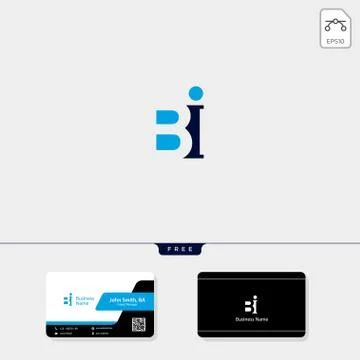 Initial B, BB or Bi concept logo template vector illustration, free your busi Stock Illustration