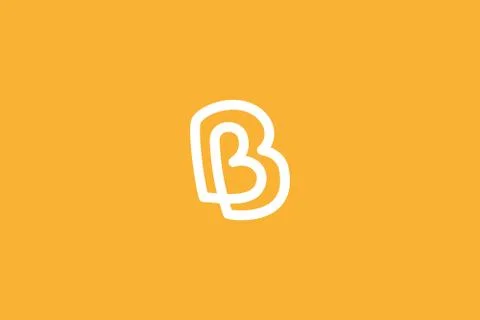 Initial based clean and minimal letter. B logo creative fonts monogram icon s Stock Illustration