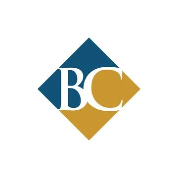 Initial BC rhombus logo vector design Stock Illustration