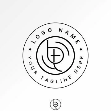 Initial BT TB font line connected monogram to typography tech business brand 스톡 일러스트