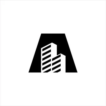 A initial building logo design vector symbol graphic Ilustración de archivo