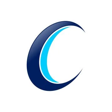 Initial C Drone Propeller Spin Symbol Design Stock Illustration