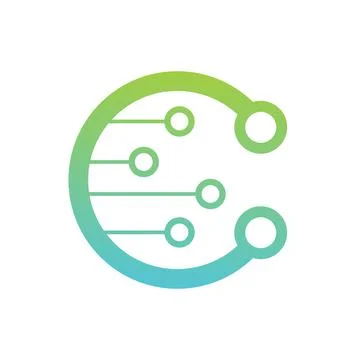 Initial c technology logo vector Stock Illustration