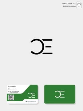 Initial CE or EC creative logo template and business card template. vector il Stock Illustration