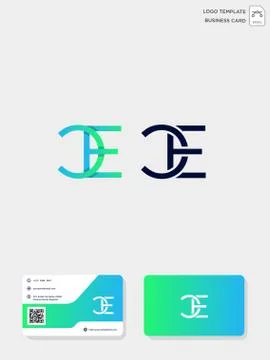 Initial CE or EC creative logo template and business card template. vector il Stock Illustration