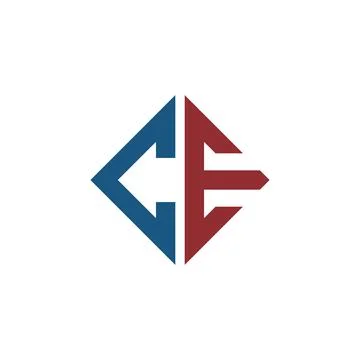 Initial CE square logo vector template Stock Illustration