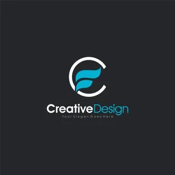 Initial CF or FC logo Design Clumbing abstract Logo Template Design Vector, E 스톡 일러스트