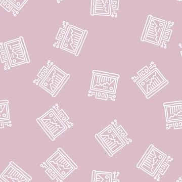 Initial coin offering ico line seamless pattern Stock Illustration