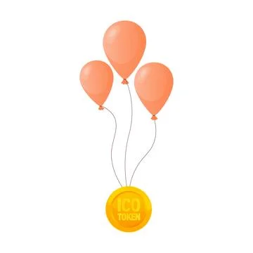 Initial coin offering, ICO Token production process vector illustration Stockillustratie