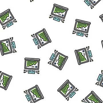 Initial coin offering ico vector seamless pattern 스톡 일러스트