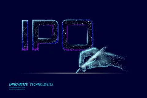 Initial coin offering IPO digital signature concept. Business finance economy Stock-Illustration