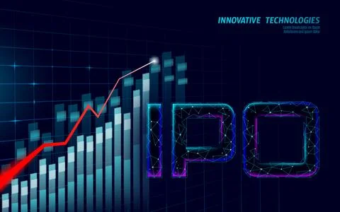 Initial coin offering IPO letters technology concept. Business finance economy Stock-Illustration