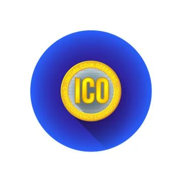 Initial coin offering symbol icon. Stock-Illustration