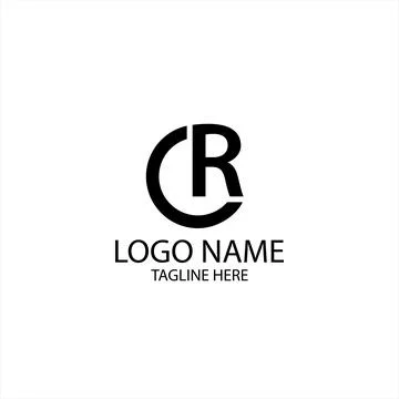 Initial CR circle linked logo design vector Stock Illustration