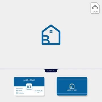 Initial creative logo template, minimalist logo for real estate corporate. ve Stock Illustration