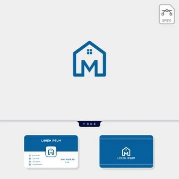 Initial creative logo template, minimalist logo for real estate corporate. ve Stockillustratie