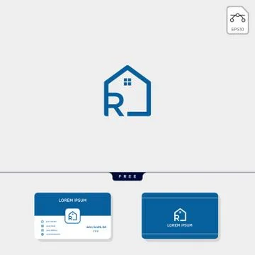 Initial creative logo template, minimalist logo for real estate corporate. ve Stock Illustration