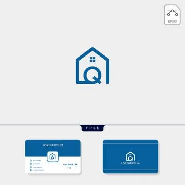 Initial creative logo template, minimalist logo for real estate corporate. ve Stock Illustration
