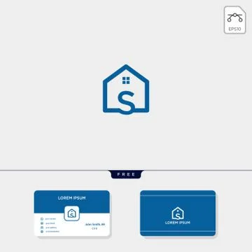 Initial creative logo template, minimalist logo for real estate corporate. ve Stockillustratie